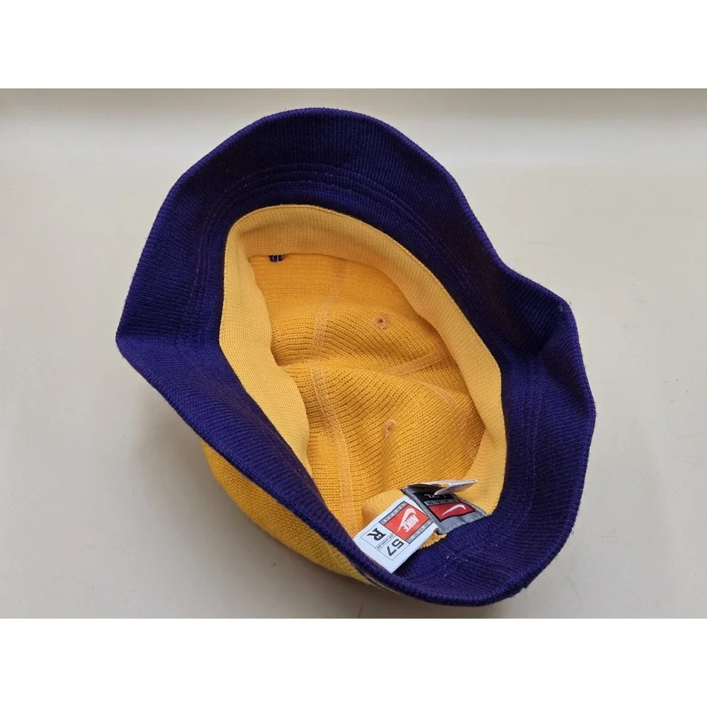 Vintage Nike Los Angeles Lakers Throwback Bucket Hat Yellow/Purple LA Lakers Cap